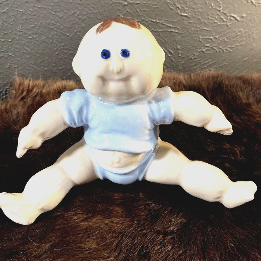 Vintage Ceramic Cabbage Patch Kids Figure Boy Hershey Mold - Excellent